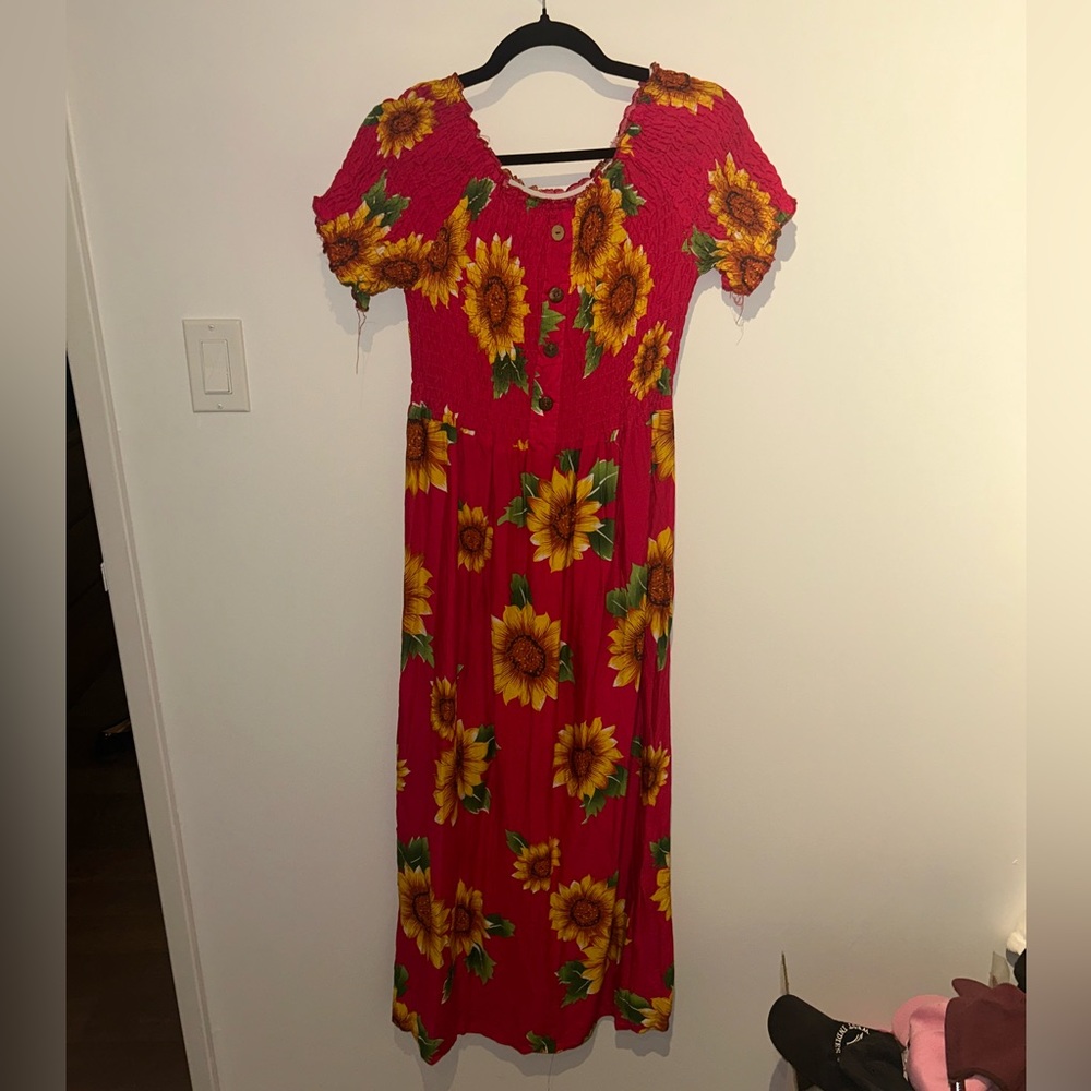 Pink Sunflower Dress